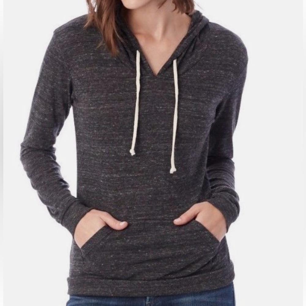 Alternative Apparel Hooded Jersey Long Sleeve T-Shirt